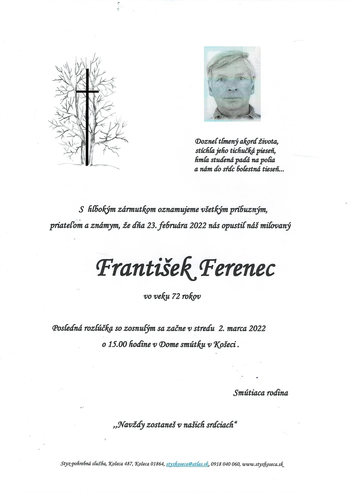smutocne-oznamenie-frantirsek-ferenec