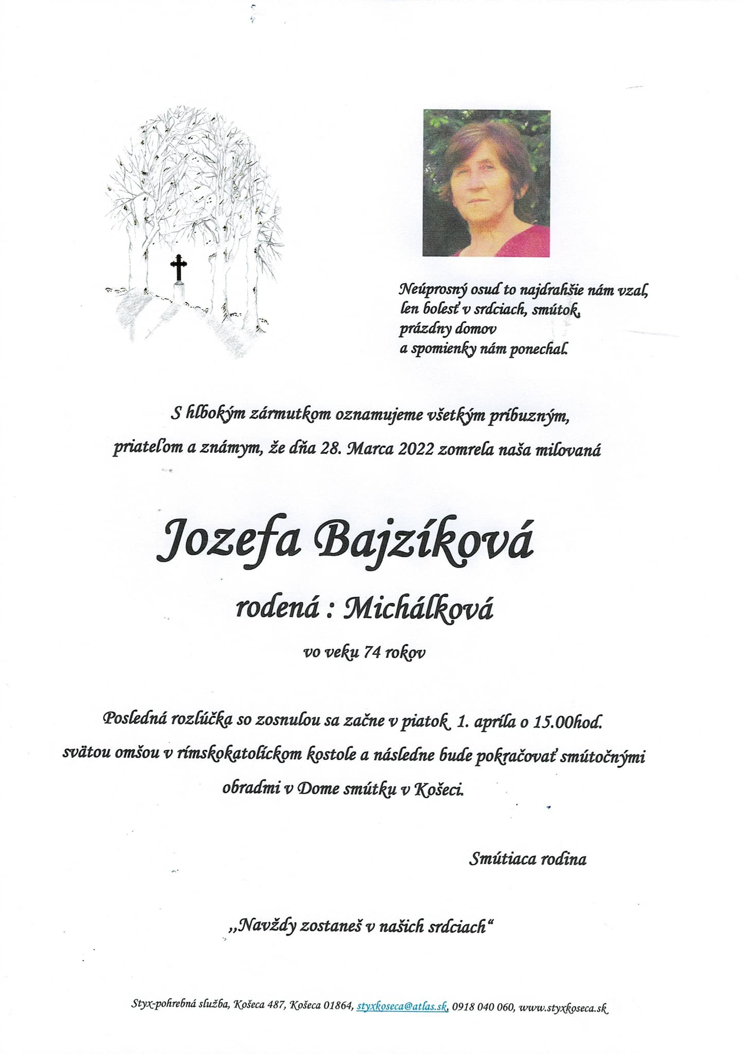 smutocne-oznamenie-jozefa-bajzikova-rod-michalkova